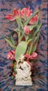 Otto Jung, Floral Still Life with Figurine, 1922, Oil on canvas