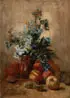 R. Groppietsch, Still Life with Fruit and Flowers, Oil on canvas