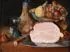 William Claeszoon Heda, Still Life with Fruit, Vessels and Ham, Oil on artist board