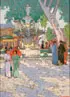 Walter Farndon, The Old Fountain, Oil on artist board