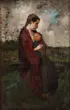Ferdinand Schuchardt Jr, Motherhood, Oil on canvas