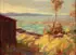 Paul Turner Sargent, Impressionistic Lakeside View, Oil on artist board