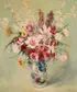 Celine Hoff, Floral Bouquet, Oil on canvas