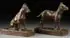 Edith Baretto Parsons, Bull Terriers, Bronze with dark brown patina