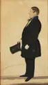J. Evans, Full Length Portrait of a Well Dressed Man, Watercolor