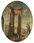 A Pair of Architectural Capriccios with Figures by Giovanni Paolo Panini, Oil on canvas, offered Jun 2013