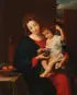 Pierre Mignard, Madonna of the Grapes, Oil on canvas laid down on board