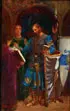 Franz Dvorak, Prayer Before the Crusade, Oil on artist board