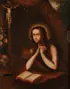 Spanish Colonial, The Penitent Magdalene, Oil on canvas laid down