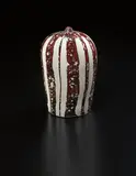 Unique "Fasce Verticali a Polvere" vase by Yoichi Ohira, 2002, Handblown glass canes with murrine and powder inserts, sold Jun 2015