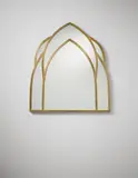 "Gothic" mirror by Gabriella Crespi, circa 1977, Brass, mirrored glass, sold Jun 2015
