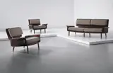 Jacques Quinet, Unique sofa and pair of armchairs, from Jacques Quinet's apartment, Ajaccio, Corsica