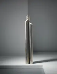 Unique floor lamp by Jacques Quinet, circa 1970, Tubular steel, sold Jun 2015