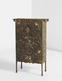 Ingrid Donat, "Hommage a Klimt fille" cabinet, 2002, Patinated bronze, gold leaf