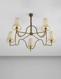 Jean Royere, Rare five-armed “Ondulation” chandelier