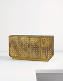 Rare “La Femme” cabinet by Philip LaVerne and Kelvin LaVerne, circa 1970, Patinated bronze, pewter, stained wood, velvet, sold Jun 2015
