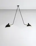 Serge Mouille, Ceiling light with "Casquette" shades, from the Atelier Christian Dior infirmary, Paris