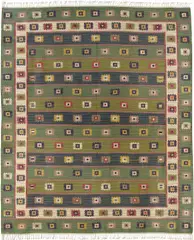 "Grön Äng" rug by Marta Maas-Fjetterstrom, designed 1928, executed 1947, Handwoven wool on a linen warp, sold Jun 2015