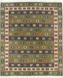 Marta Maas-Fjetterstrom, "Grön Äng" rug, designed 1928, executed 1947, Handwoven wool on a linen warp