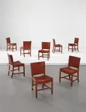 Kaare Klint, Set of eight "Barcelona" dining chairs, designed for the Barcelona International Exhibition