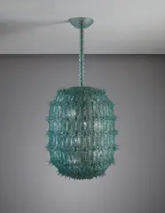 Large lantern by Flavio Poli, 1940s, Colored glass, painted metal, sold Jun 2015