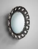 "Mazarin" mirror by Line Vautrin, circa 1960, Talosel resin, colored mirrored glass, convex mirrored glass, offered Dec 2015