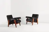 Le Corbusier and Pierre Jeanneret, Pair of armchairs, model no. LC/PJ-SI-42-A/B, designed for the High Court and Assembly, Chandigarh