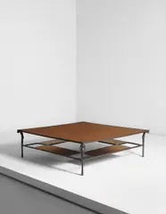 "Grande table basse" by Ingrid Donat, 2003, Patinated bronze, parchment, offered Dec 2015