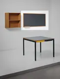 Le Corbusier, Blackboard with chalk holder, from a "chambre d'étudiant," Maison du Brésil, Cité Internationale Universitaire de Paris, 1956-1959, Oak, painted cork