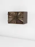 Paul Evans, "Sculpture Front" wall-mounted cabinet, 1964, Painted steel, gold leaf, painted wood