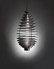 Poul Henningsen, “Spiral” ceiling light, designed 1942, Aluminum, brass