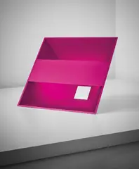 Johanna Grawunder, "Pink Void" light, 2012, Anodized aluminum, acrylic, colored gel, LED