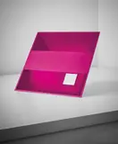 Johanna Grawunder, "Pink Void" light, 2012, Anodized aluminum, acrylic, colored gel, LED