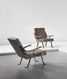 Ignazio Gardella, Pair of adjustable "Digamma" armchairs