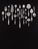 "Diamond" flatware service by Gio Ponti, circa 1958, Forks and spoons: sterling silver. Knives: sterling silver, stainless steel, sold Dec 2015