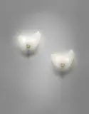 Pair of wall lights by Max Ingrand, circa 1958, Brass, opaque glass, glass, sold Dec 2015