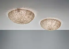 Two ceiling lights by Flavio Poli, 1950s, Clear and colored glass with gold leaf inclusions, metal, offered Dec 2015
