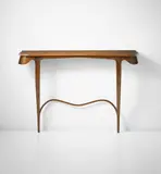 Carlo Enrico Rava, Rare console, circa 1949, Mahogany-veneered wood, mahogany
