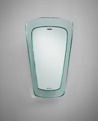 Mirror by Fontana Arte, 1940s, Mirrored glass, glass, nickel-plated metal, painted metal, sold Dec 2015