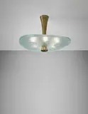 Ceiling light, model no. 1748 by Max Ingrand, circa 1957, Chiseled and acid-polished glass, brass, offered Dec 2015