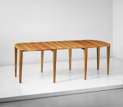 Rare extendable dining table by Gio Ponti, 1931-1935, Walnut, walnut-veneered wood, cherry, offered Dec 2015