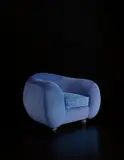 Jean Royere, "Ours Polaire" armchair, 1950s, Fabric, painted oak
