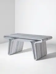 “Extruded Table 3" by Marc Newson, 2008, Striato Olimpico marble, sold Dec 2015