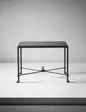 Unique side table with sphinx by Paul Dupré-Lafon and Alberto Giacometti, circa 1950, Painted iron, bronze, stone, sold Dec 2015
