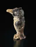 R. W. Martin & Brothers, Crested "New Year's Day" bird jar and cover