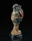 R. W. Martin & Brothers, Tall "Jubjub" bird with open beak jar and cover