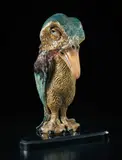 Grotesque waterbird jar and cover by R. W. Martin & Brothers, circa 1881, Salt-glazed stoneware, ebonized wood, sold Dec 2015
