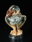 R. W. Martin & Brothers, Supercilious bird with open wings jar and cover