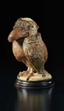 R. W. Martin & Brothers, Wondrous little "Monk" bird jar and cover