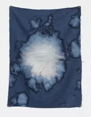 Untitled (Joshua Tree, CA) by Sam Falls, 2011-12, hand dyed linen, metal grommets, sold Mar 2014